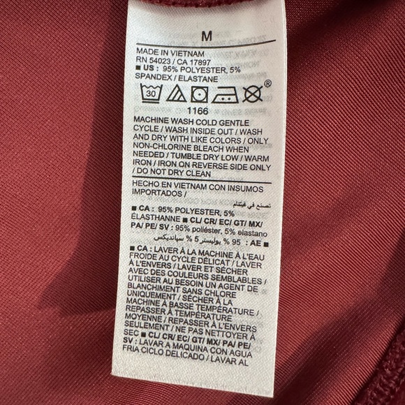 Old Navy Velvet Long Sleeve Dress in Deep Red - Picture 4 of 4